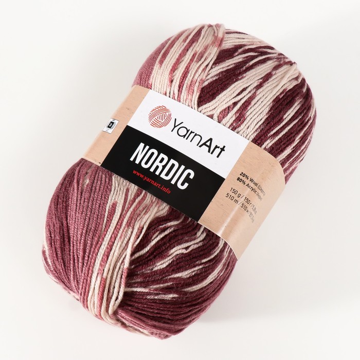 

Пряжа "Nordic" 20% шерсть, 80% акрил 510м/150гр (665)