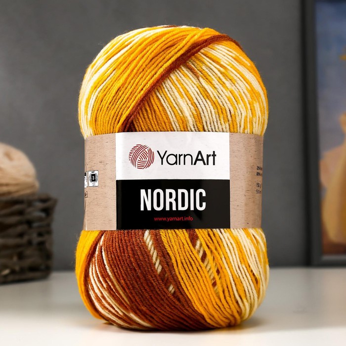 

Пряжа "Nordic" 20% шерсть, 80% акрил 510м/150гр (656)