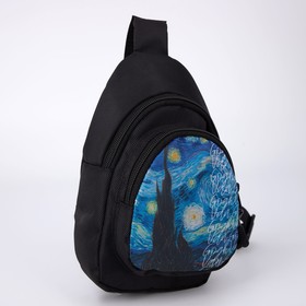Сумка-рюкзак «Ван Гог», 15х10х26 см, отд на молнии, н/карман, регул ремень, чёрный Ош