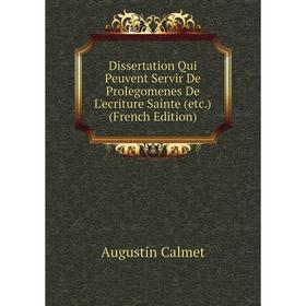 

Книга Dissertation Qui Peuvent Servir De Prolegomenes De L'ecriture Sainte (etc.) (French Edition)