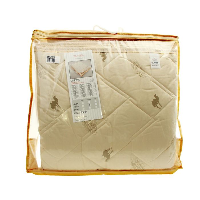 Одеяло Миродель всесезонное, верблюжья шерсть, 145*205 ± 5 см, тик, 200 г/м2