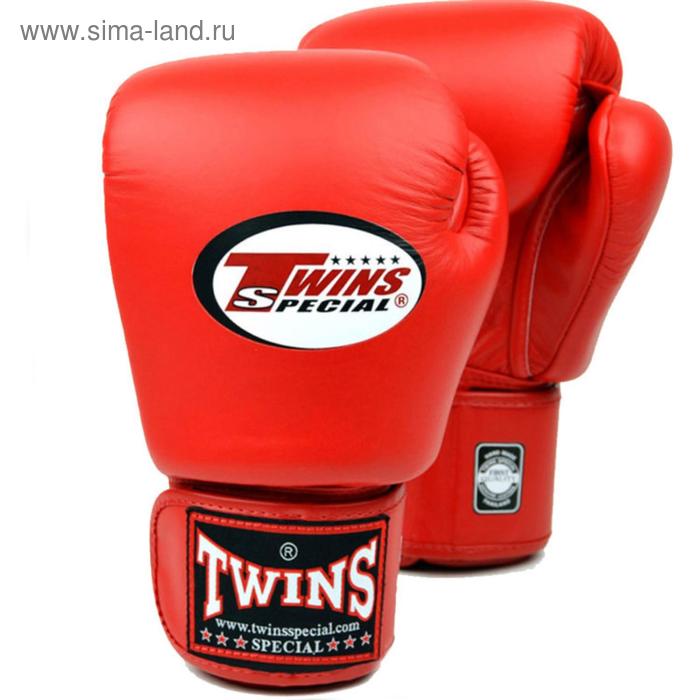 фото Перчатки боксёрские для муай-тай 12 oz, цвет красный twins