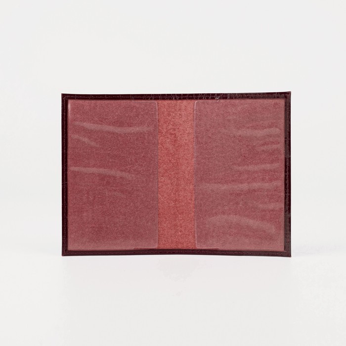 Обложка для паспорта, бордовый кайман