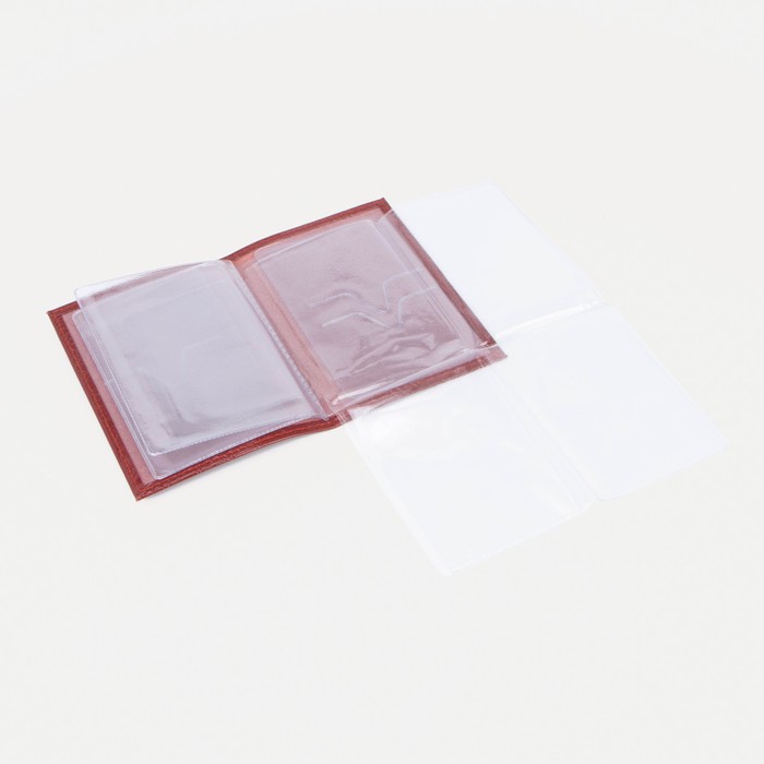 Обложка для автодокументов, красный кайман