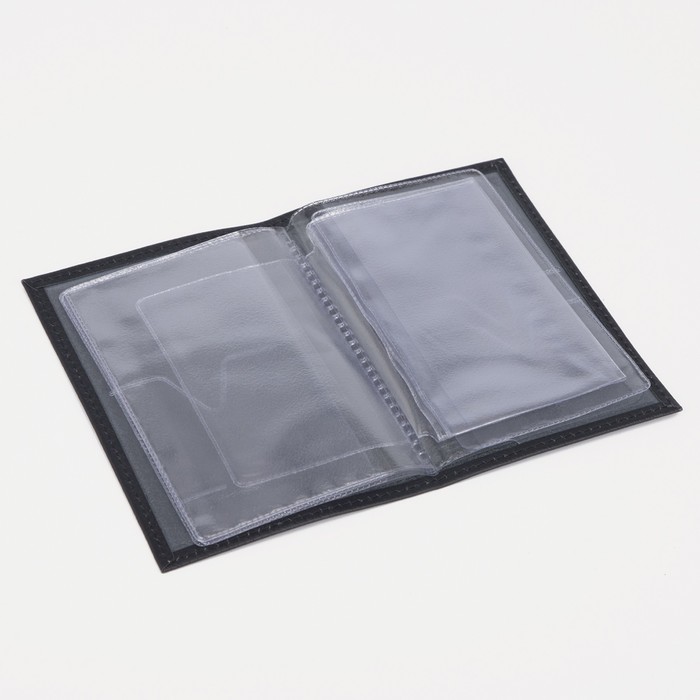 Обложка для автодокументов, чёрный флотер