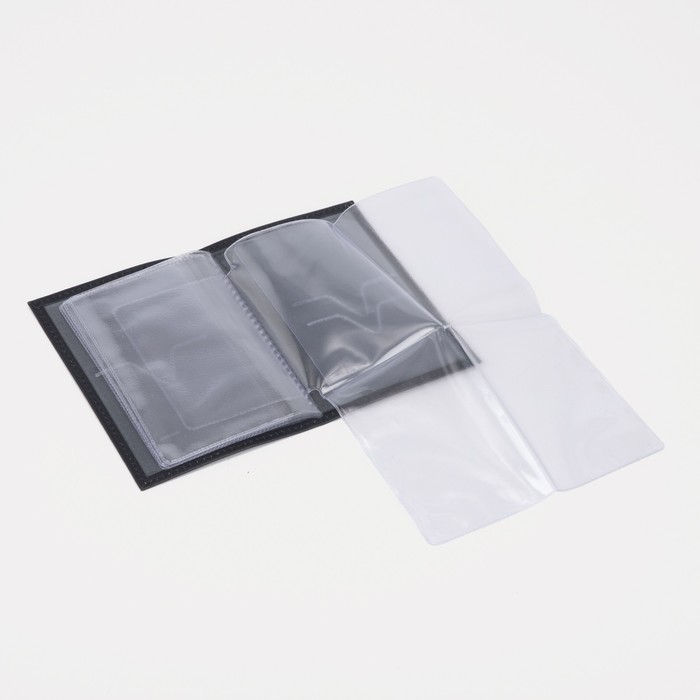 Обложка для автодокументов, чёрный флотер