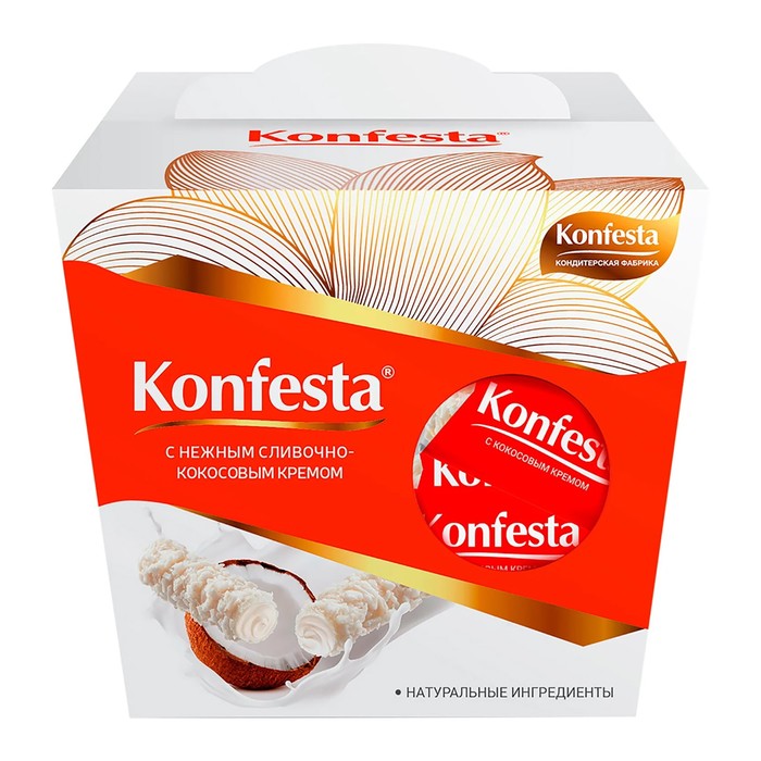 

Конфеты KONFESTA с кокосовой начинкой 150г