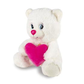 Мягкая игрушка «Мишка с сердцем» озвученный, 21 см Ош