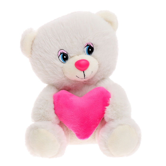 Мягкая игрушка «Мишка с сердцем» озвученный, 21 см мягкая игрушка мишка с сердцем