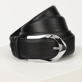 

Ремень женский, ширина 3,5 см, винт, пряжка металл, чёрный