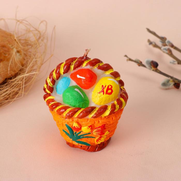 

Свеча "Корзинка с яйцами", 7 х 7,5 см, 120 грамм