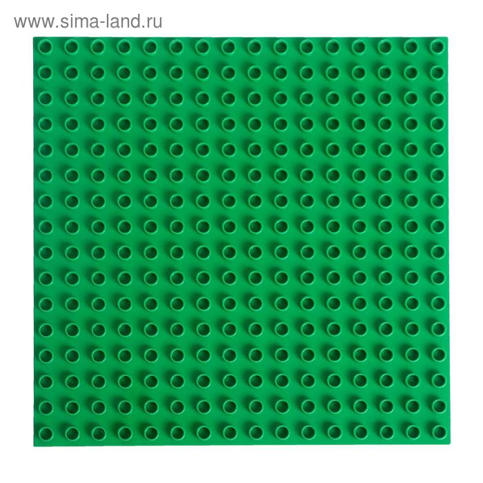 Пластина-перекрытие для конструктора 25,5 х 25,5 × 0.8 см, цвет зелёный