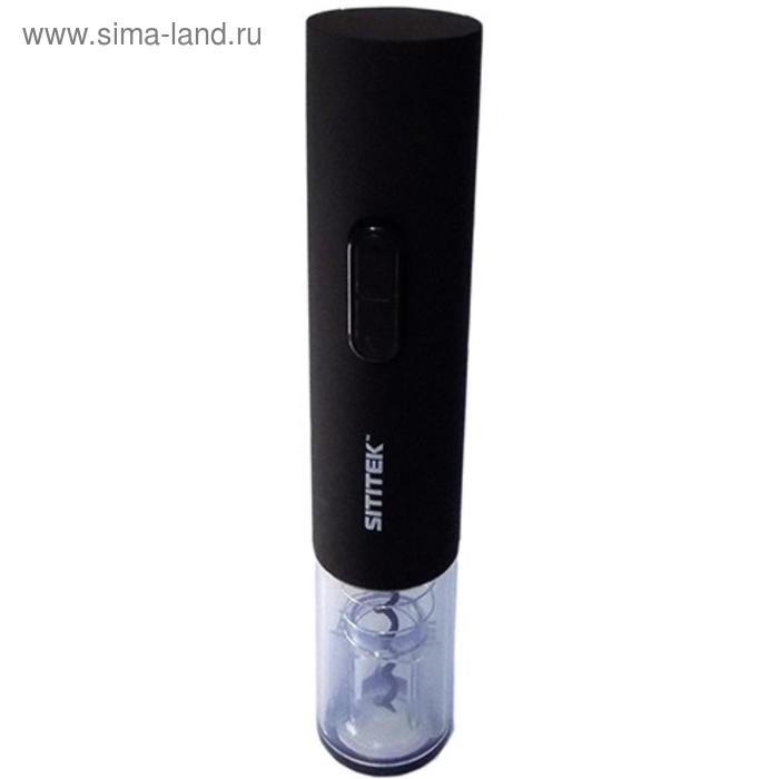 

Штопор электрический SITITEK E-Wine P, 4хАА, время откупоривания 9 сек, чёрный