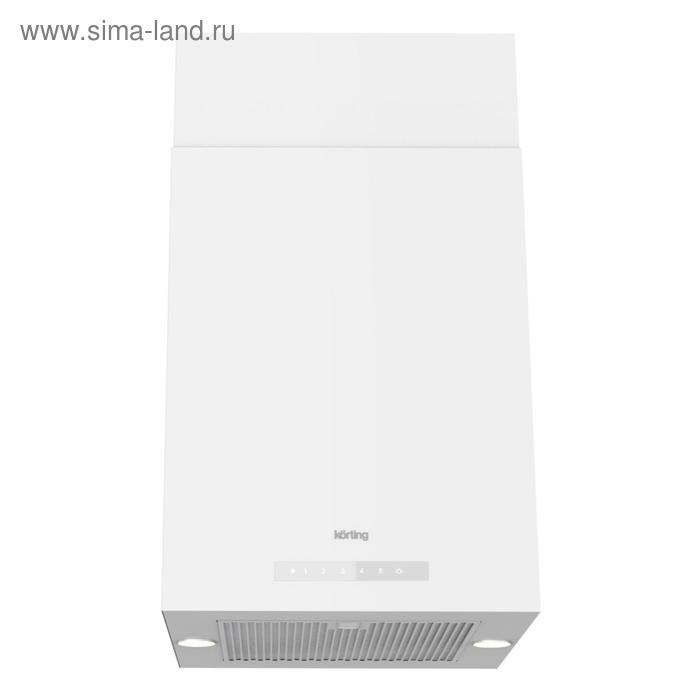 Вытяжка Körting KHA 45970 W Cube, островная, 950 м3/ч, 5 скоростей, 45 см, белая