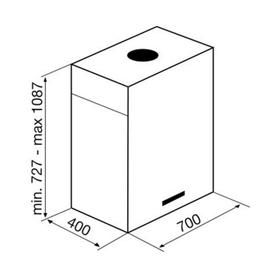 

Вытяжка Körting KHA 7950 X Cube, островная, 950 м3/ч, 4 скорости, 70 см, серебристая