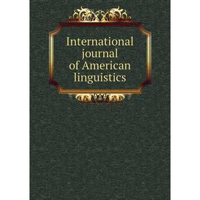 

Книга International journal of American linguistics