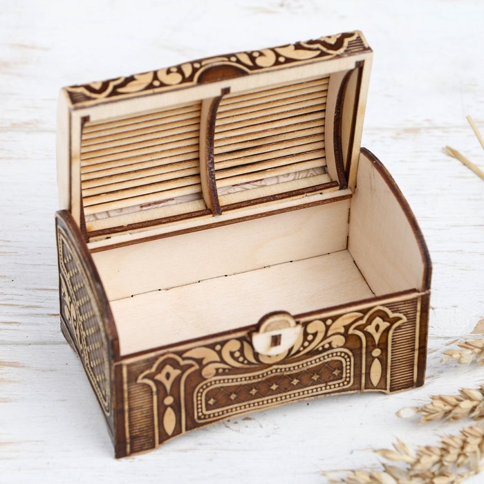 Шкатулка «Сундучок», 10×6×5 см, береста