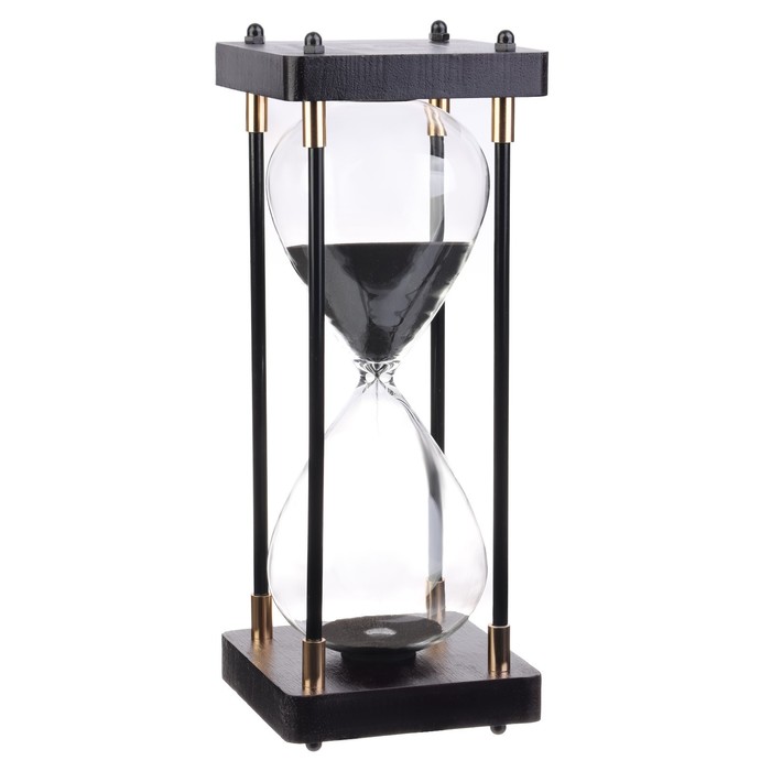 Песочные часы "Бесконечность", на 30 минут, 25 х 9.5 см, песок черный, микс