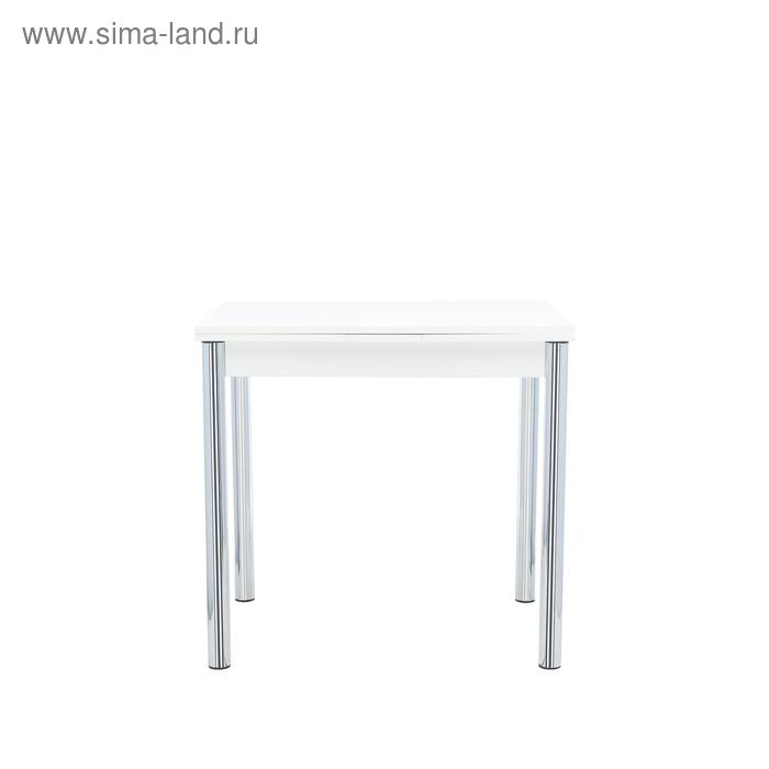 Стол раздвижной Leset Марсель 1Р, металл хром, белый 800/1470х600х750 
