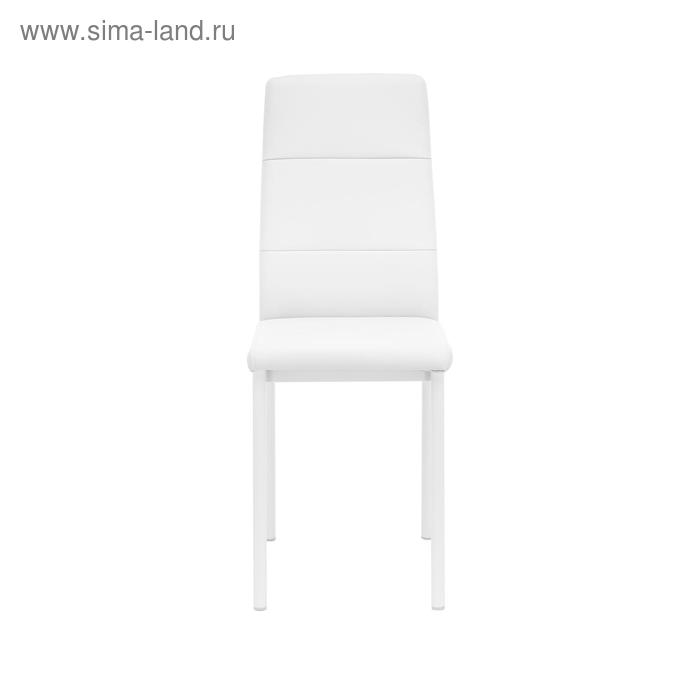 фото Стул leset берг, металл белый, экокожа белая мебель импэкс