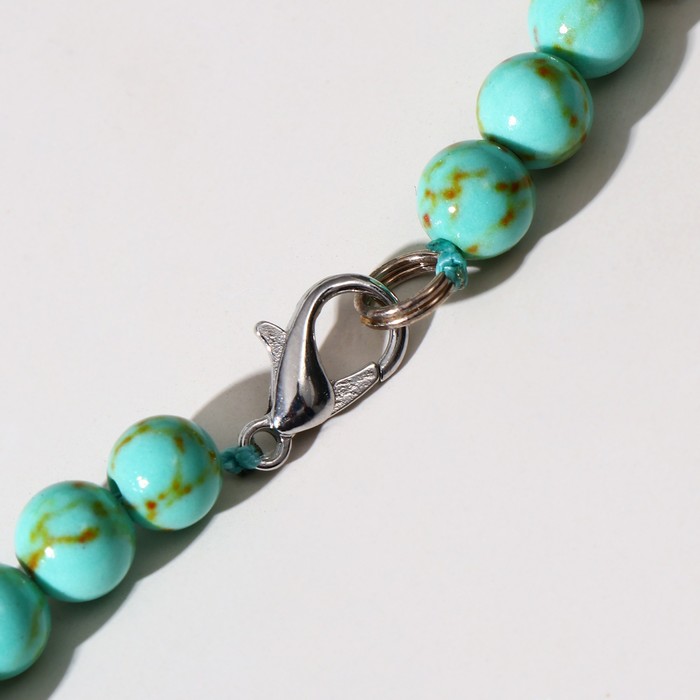 Бусы шар №6 "Бирюза старая", 50см