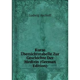 

Книга Kurz e Übersichtstabelle Zur Geschichte Der Medizin
