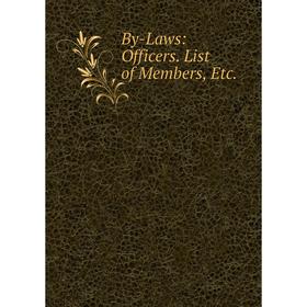 

Книга By-Laws: Officers. List of Members, Etc.