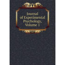 

Книга Journal of Experimental psychology, Volume 1