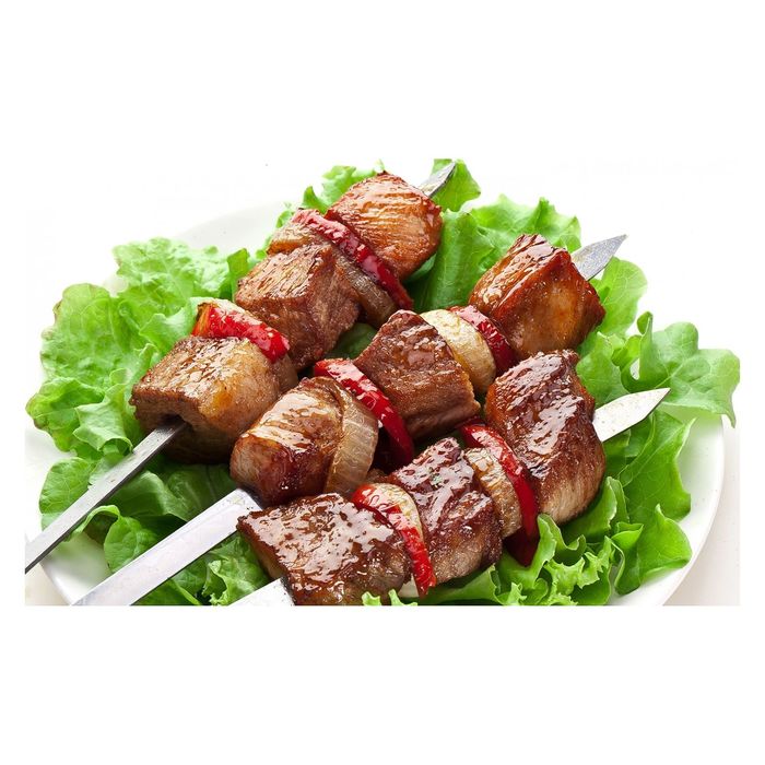 Шампуры плоские, 6 штук, длина 45 см