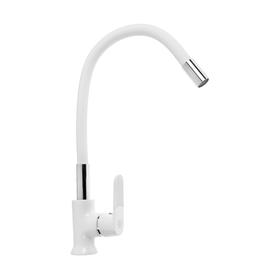 

Смеситель для кухни RMS SL123W-016F, однорычажный, гибкий излив, хром/белый