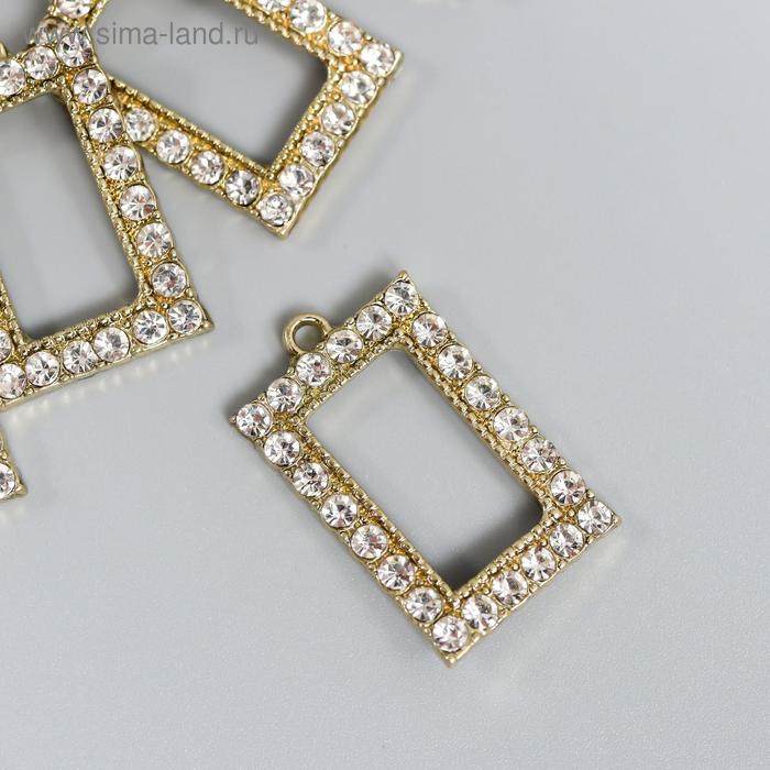 

Декор для творчества металл "Рама - прямоугольник" стразы 2,5х1,7 см