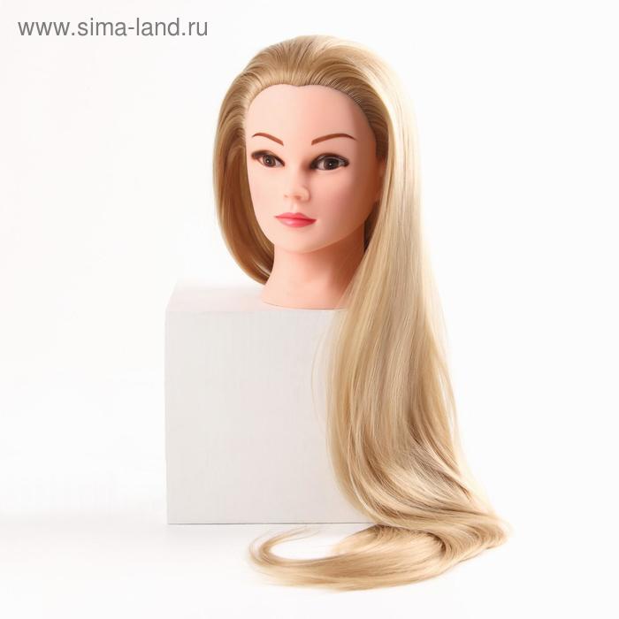 Голова учебная, искусственный волос, 75-80 см, без штатива, цвет блонд