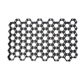 Решётка газонная, 68 × 41 × 3,3 см, с колышками, класс нагрузки С250 до 25 т., чёрная Ош