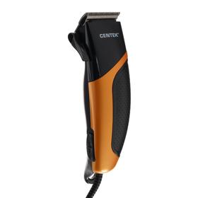 

Машинка для стрижки Centek CT-2103, 12 Вт, 4 насадки, сталь, чёрно-жёлтая