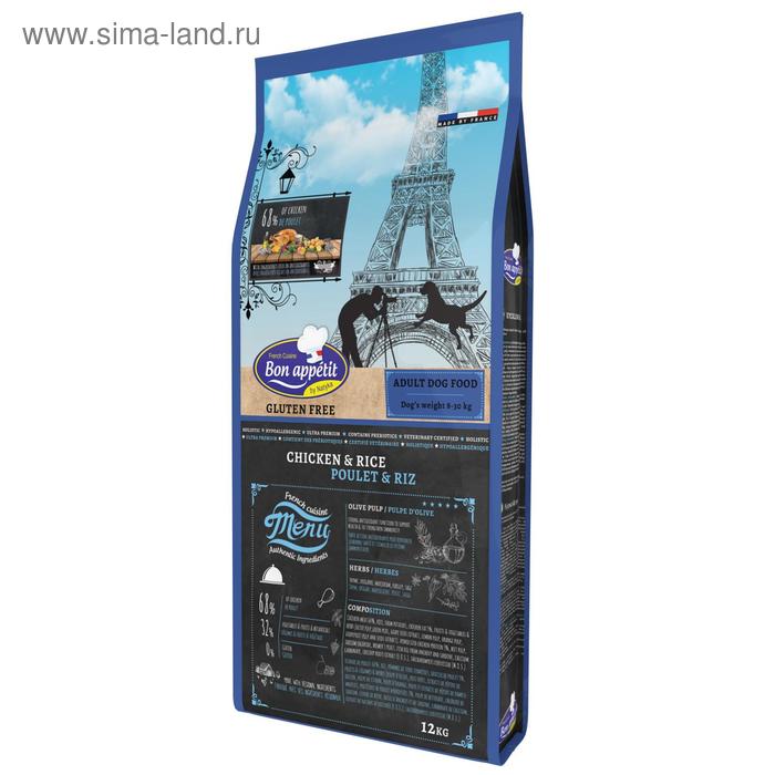 Сухой корм Bon appetit dog adult chicken & rice для собак, курица/рис, 12 кг