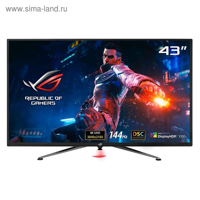 фото Монитор asus rog swift pg43uq 43", va, 3840x2160, 144гц, 4мс, hdmi, dport, чёрный