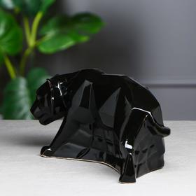 

Копилка "Тигр", чёрная с золотом, 15 см