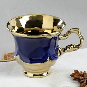 

Чашка кофейная "Королевская", цвет синий, покрытие булат, 0.2 л