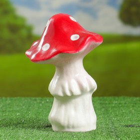 

Садовая фигура "Мухомор на белой ножке", 20 см