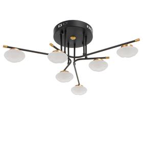 

Люстра 63413/6 LED 30Вт 4000К черный-золото 70х70х22 см
