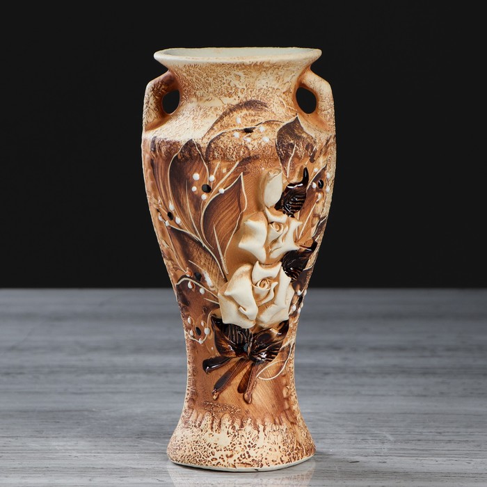 Ваза "Рафаэль" малая, лепка цветы, микс