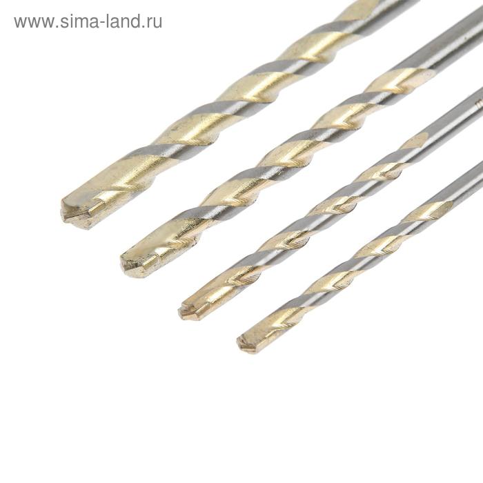 

Набор сверл по бетону Matrix Golden Line 70825, 5/6/8/10 мм, сталь 40Х, цилиндр. хвостовик