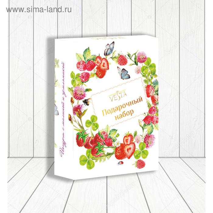 фото Подарочный набор №3 «йогурт малина и земляника»: шампунь 275 мл, бальзам 275 мл, гель для душ vesta