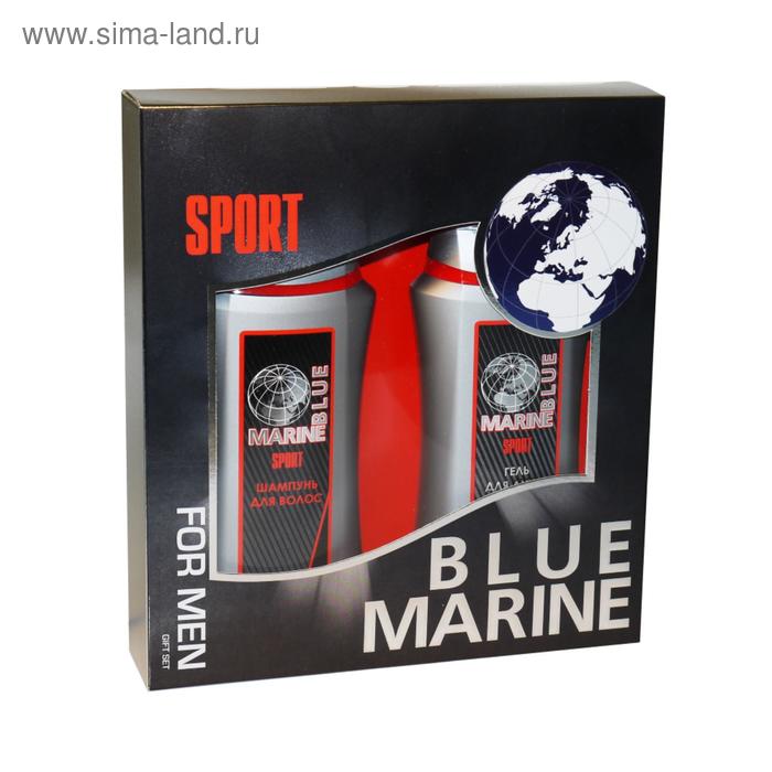 фото Подарочный набор мужской blue marine № 081 sport: шампунь, 250мл и гель для душа, 250 мл festiva