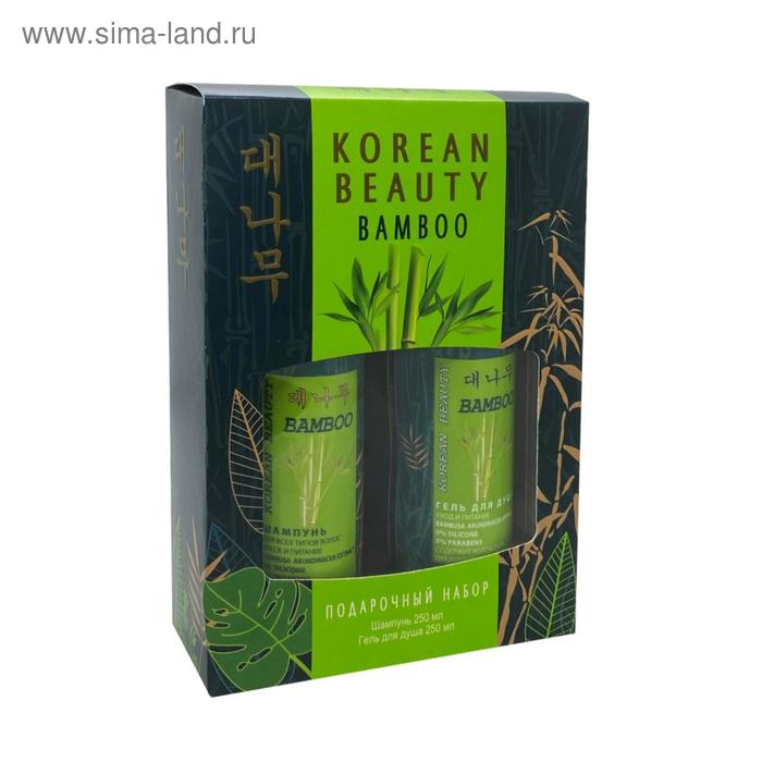 фото Подарочный набор женский korean beauty n 471 bamboo: шампунь, 250мл и гель для душа, 250 мл festiva