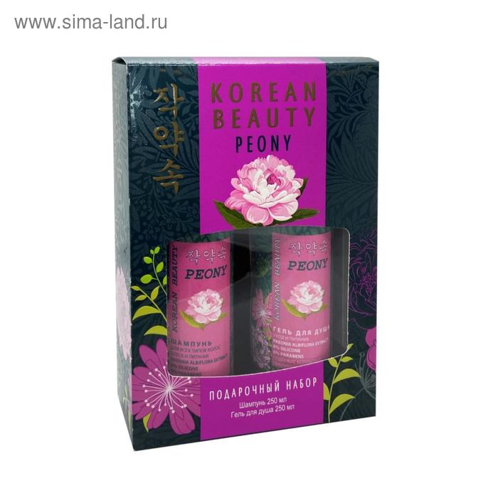 фото Подарочный набор женский korean beauty n 491 peony: шампунь 250 мл и гель для душа, 250 мл festiva