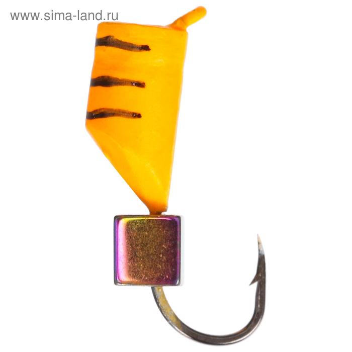 

Мормышка «Столбик» оранжевая с кубиком «Хамелеон», 1,6 г, d=4 мм