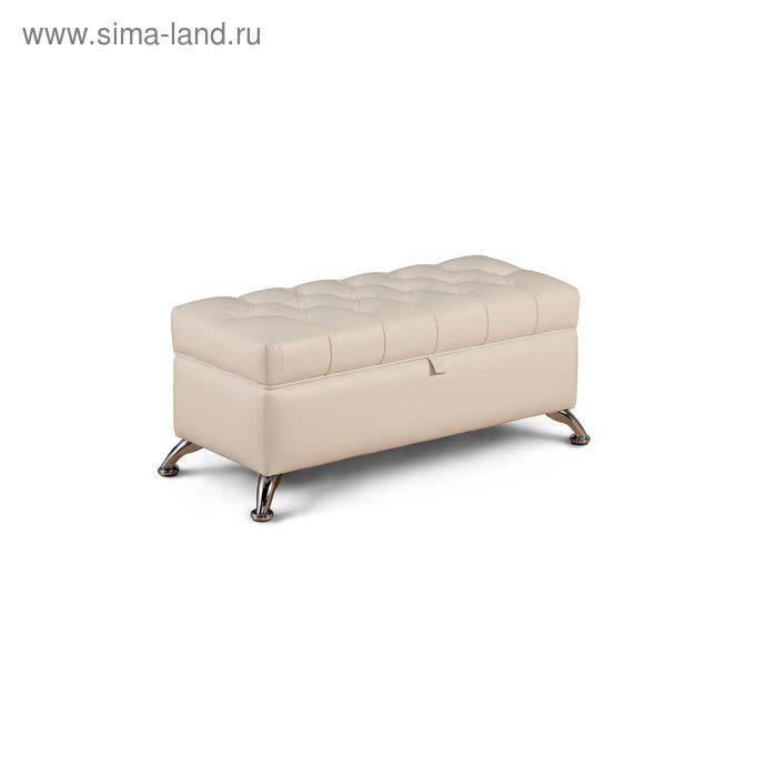 Банкетка «Рондель» с ПМ, 950×410×420 мм, экокожа, цвет nice beige