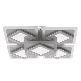 

Люстра с ПДУ 10036/5 LED 150Вт 3000-6000К диммер 3D подсветка белый 59х59 см