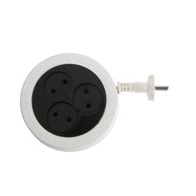 

Удлинитель-рулетка Luazon Lighting, 3 розетки, 5 м, 6 А, 1300 Вт, ШВВП 2х0.5 мм2, без з/к, Б